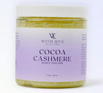 Cocoa Cashmere Body Polisher, part of your essential skin care routine, exfoliating with cedarwood, vanilla, and cocoa butter for silky smooth skin.