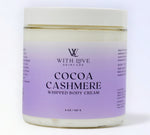 Cocoa Cashmere Whipped Body Cream, part of your essential skin care routine, with cedarwood, vanilla, and cocoa butter for soft, nourished skin.