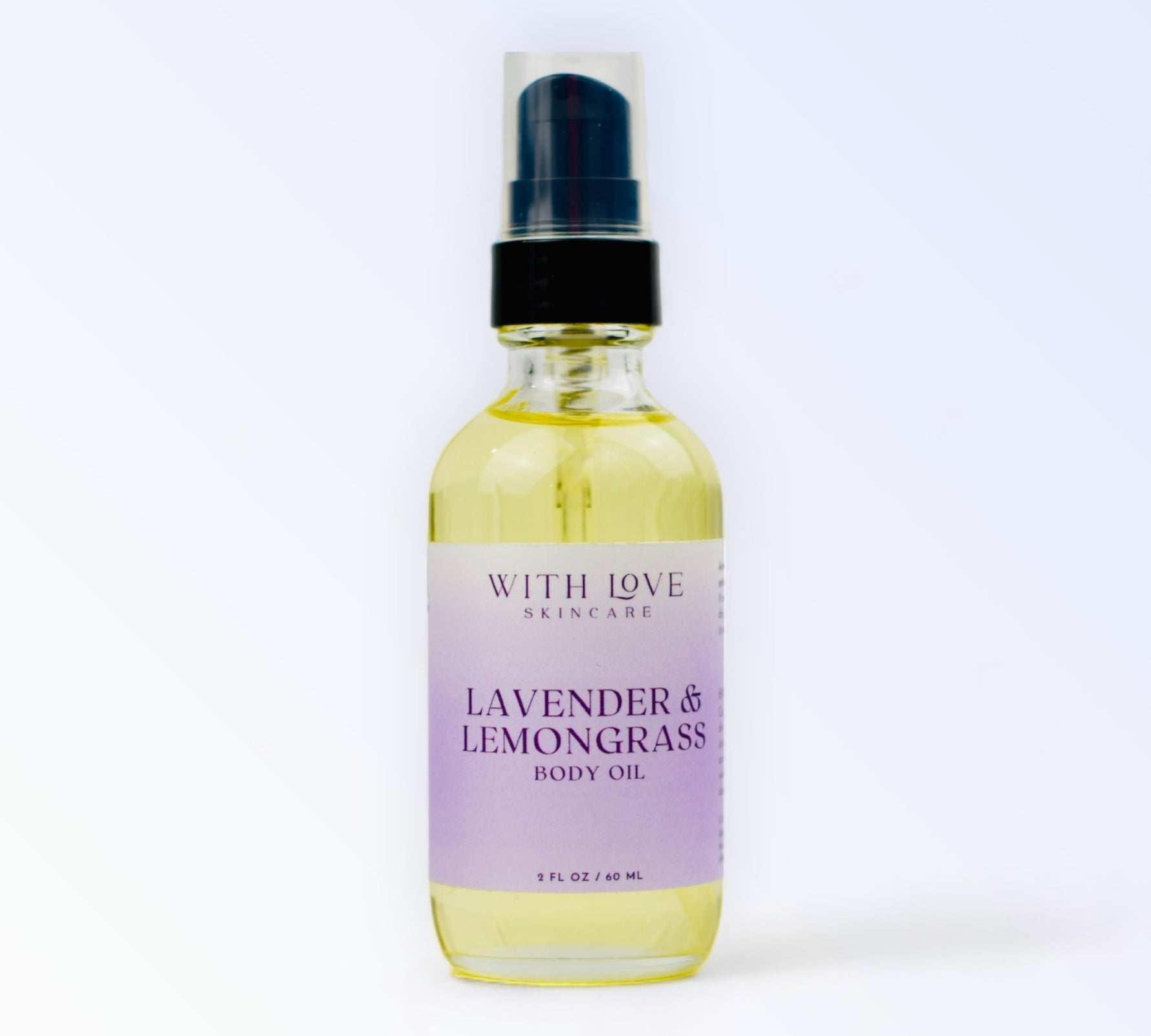 Lavender & Lemongrass Natural Body Oil, part of your essential skin care routine, with sweet almond oil and meadowfoam seed oil for soft, nourished skin.